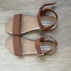Steve Madden Brown Strap Sandals